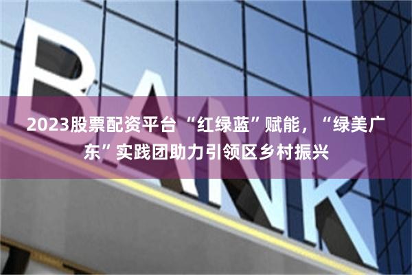 2023股票配资平台 “红绿蓝”赋能，“绿美广东”实践团助力引领区乡村振兴