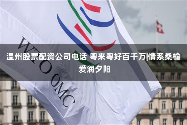 温州股票配资公司电话 粤来粤好百千万|情系桑榆 爱润夕阳