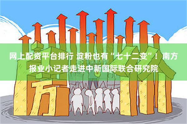 网上配资平台排行 淀粉也有“七十二变”！南方报业小记者走进中新国际联合研究院