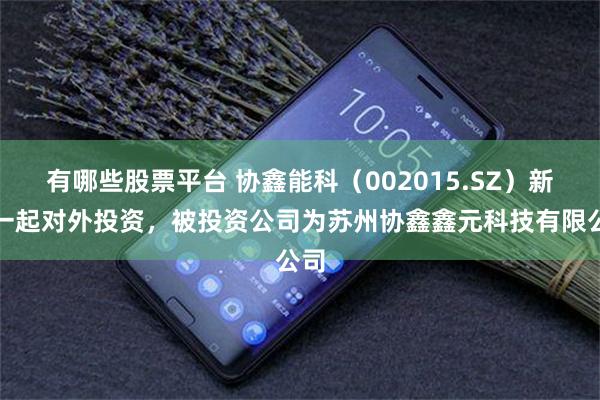 有哪些股票平台 协鑫能科（002015.SZ）新增一起对外投资，被投资公司为苏州协鑫鑫元科技有限公司