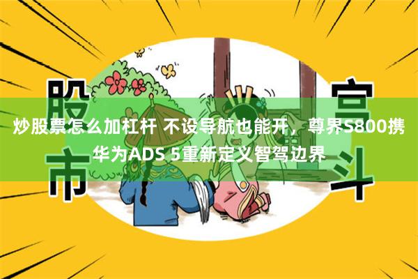 炒股票怎么加杠杆 不设导航也能开，尊界S800携华为ADS 5重新定义智驾边界