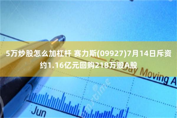 5万炒股怎么加杠杆 赛力斯(09927)7月14日斥资约1.16亿元回购218万股A股