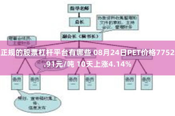 正规的股票杠杆平台有哪些 08月24日PET价格7752.91元/吨 10天上涨4.14%