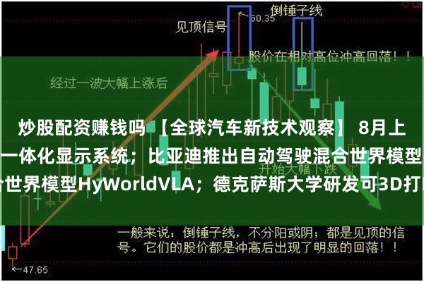 炒股配资赚钱吗 【全球汽车新技术观察】 8月上期〡LG设计挡风玻璃一体化显示系统；比亚迪推出自动驾驶混合世界模型HyWorldVLA；德克萨斯大学研发可3D打印类组织材料